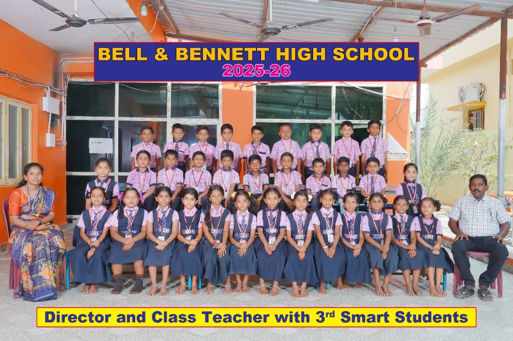 Director and Class Teacher with 3rd Smart Students