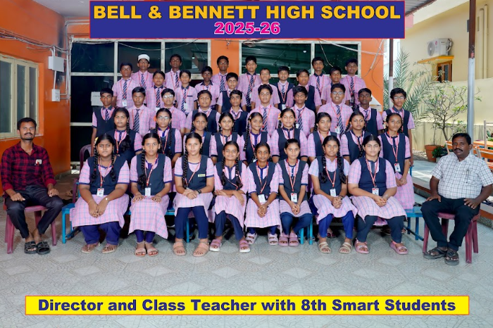 Director and Class Teacher with 8th Smart Students