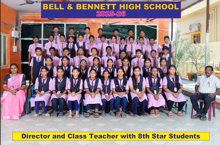 Director and Class Teacher with 8th Star Students